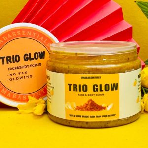 trio glow face and body scrub